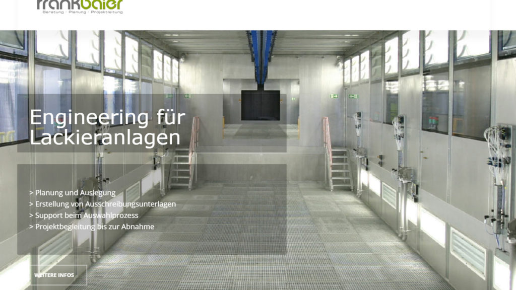 Webseite des Ingenieurbüros Frank Baier nach dem Webdesign-Relaunch